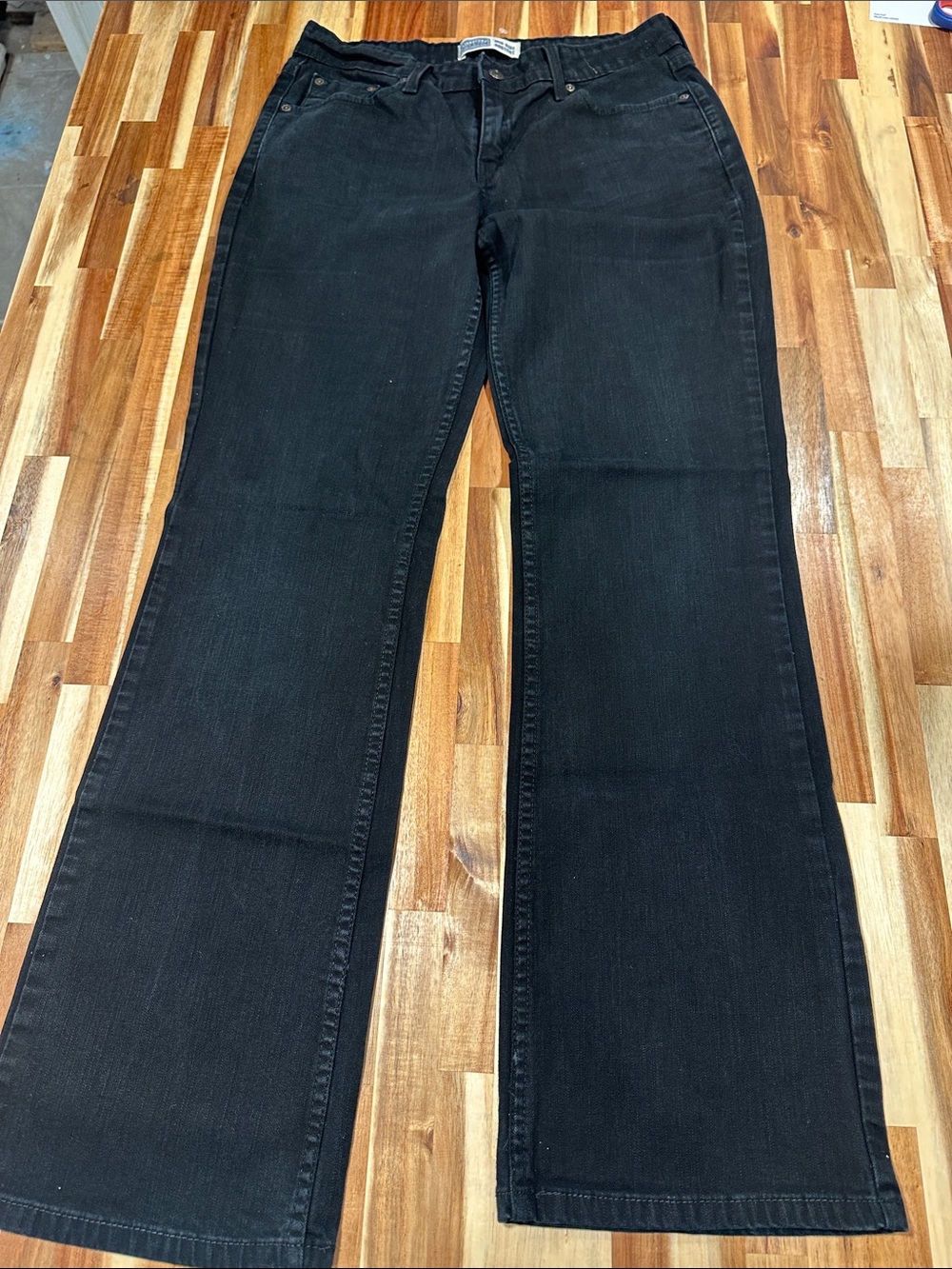 Signature Levi’s Black Women's Mid Rise Bootcut Jeans 382